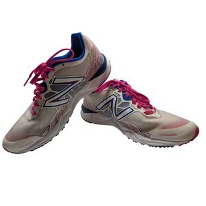 New Balance Womens Running Shoes Sneaker White Pink Blue REVlite Size 11 1490WP1